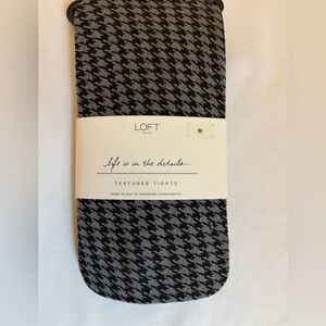 Loft Textured Tights Gray Black Medium